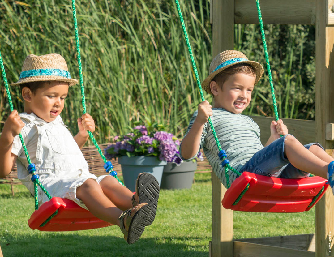 Jungle Teepee | Wooden climbing frame with swings & climbing net