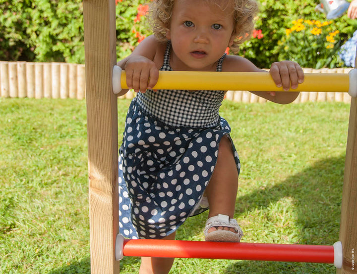 Jungle Palace | Wooden climbing frame with double swing